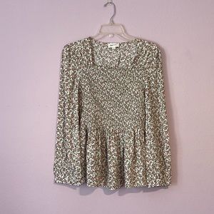Lucy Avenue top. Size large. Smocked front and back. Fits small